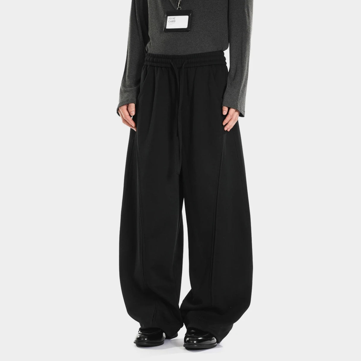 Heather Panelled Barrel Sweatpants