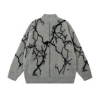 Mohair Thunder Zip Up Sweater Jacket