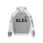 Bleg Varsity Patch Zip Hoodie