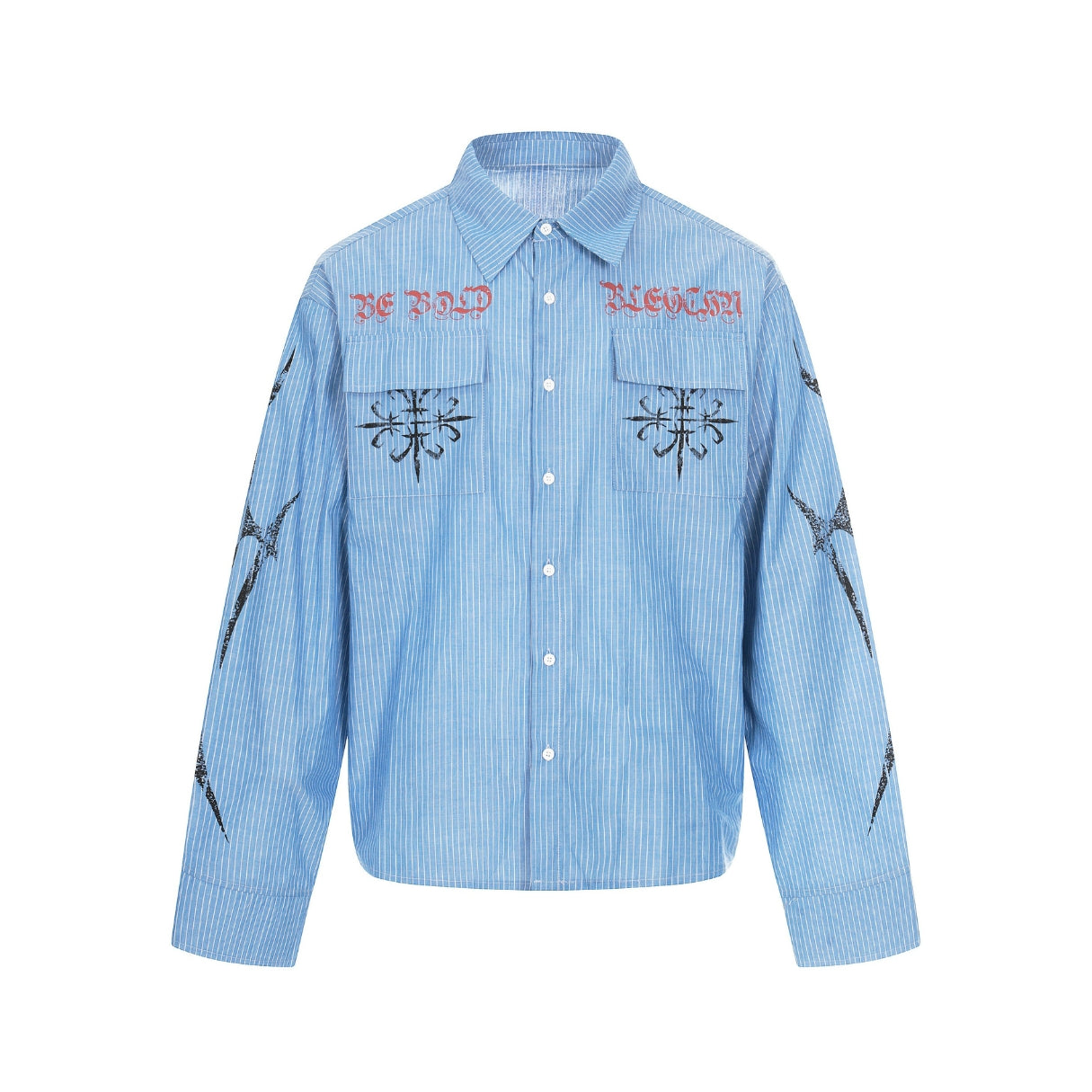 Azure Crest Pinstripe Shirt