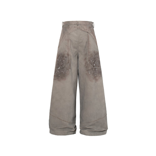 The Earth-Wash Paneled Wide-Leg Jeans