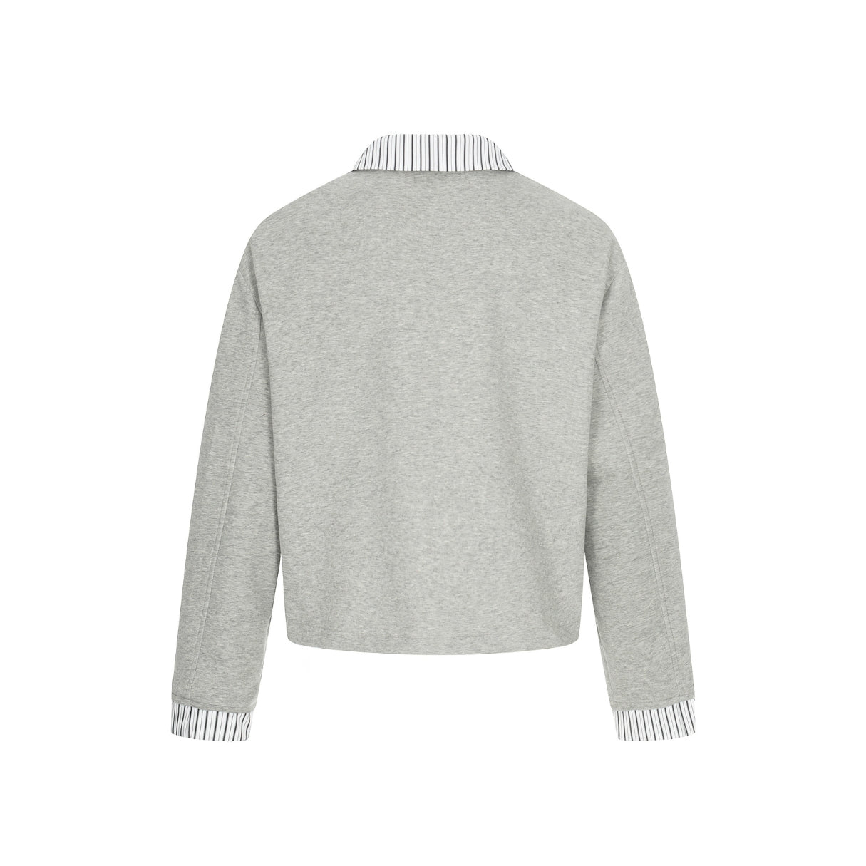 DualLayer Striped Collar Jacket