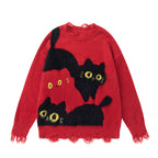 Kitty Crew Sweater - h0neybear