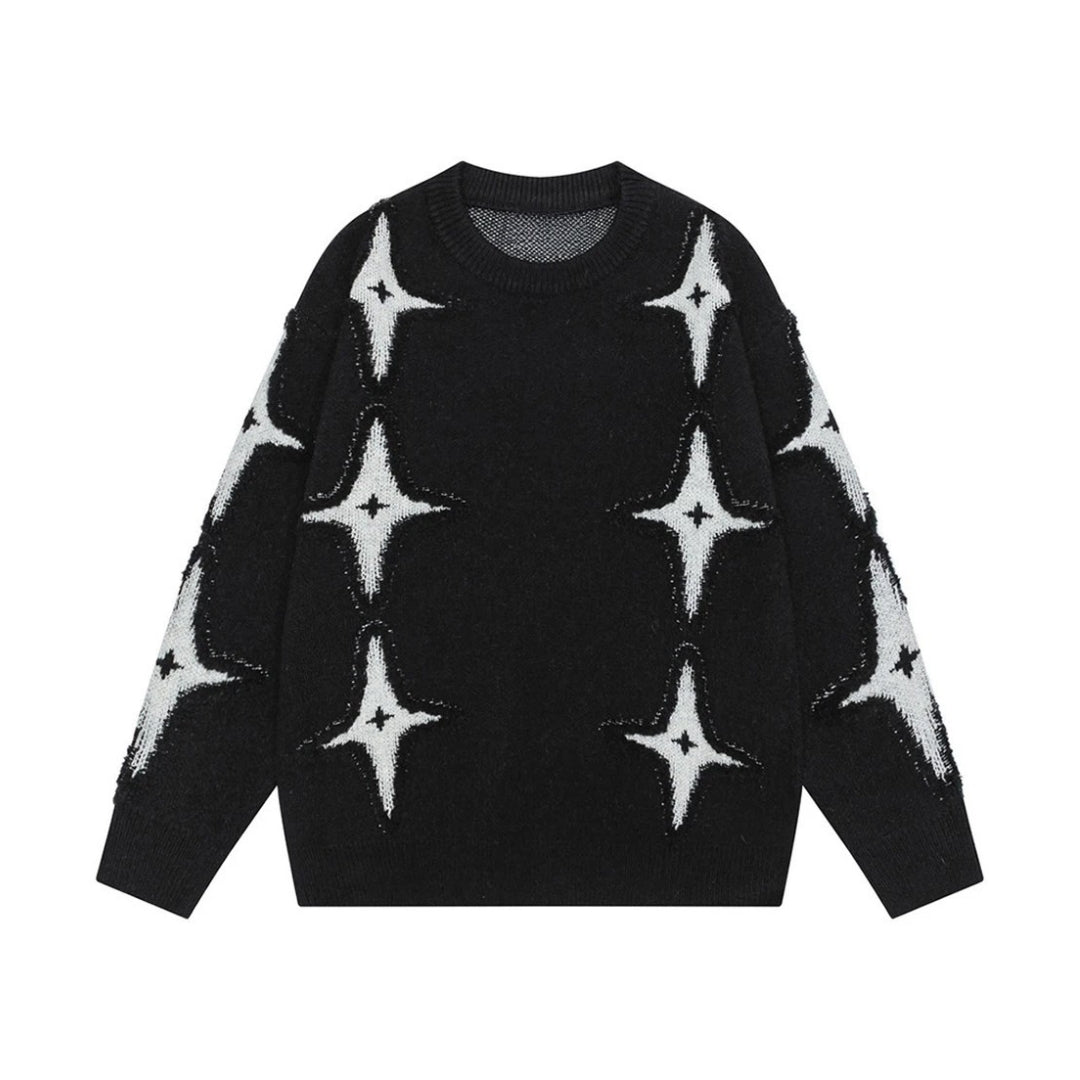 Starburst Knit Crew Sweater