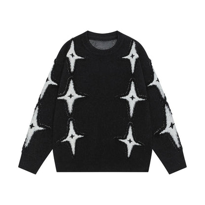 Starburst Knit Crew Sweater