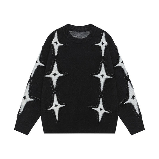 Starburst Knit Crew Sweater