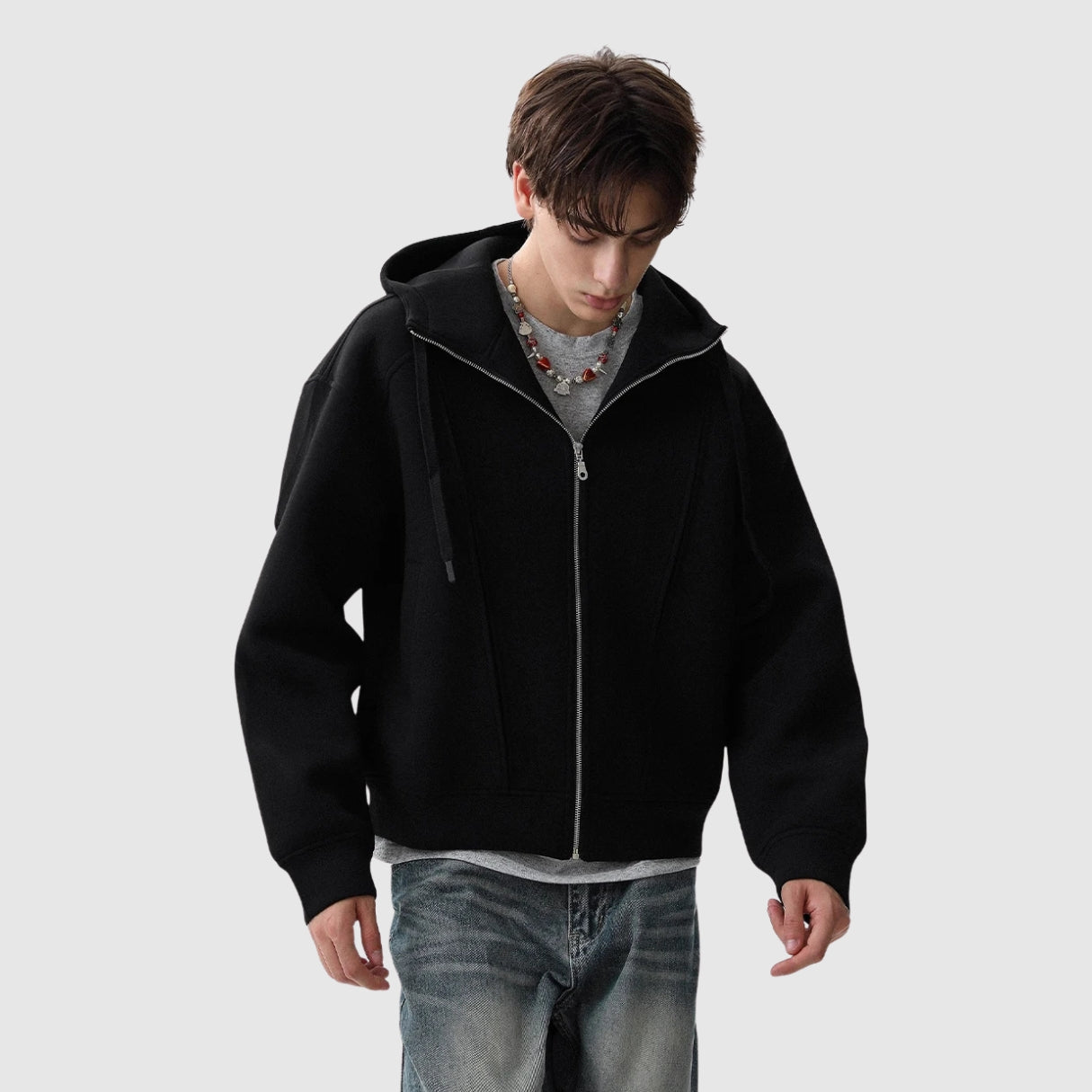 Heather Raglan Panel Hoodie