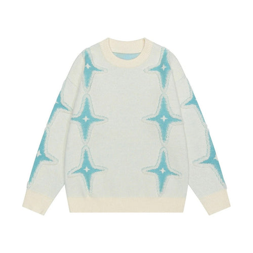 Starburst Knit Crew Sweater