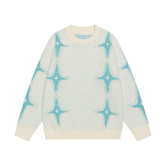 Starburst Knit Crew Sweater