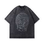 Barbed Mask T-shirt | Black Print T-shirts 