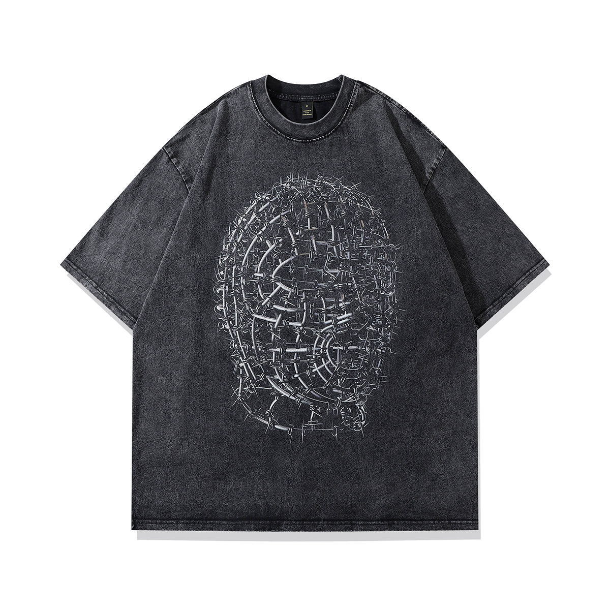 Barbed Mask T-shirt | Black Print T-shirts 