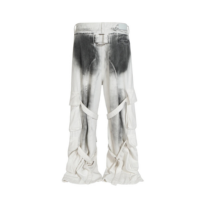 Cipher White Layered Cargo Pants - h0neybear