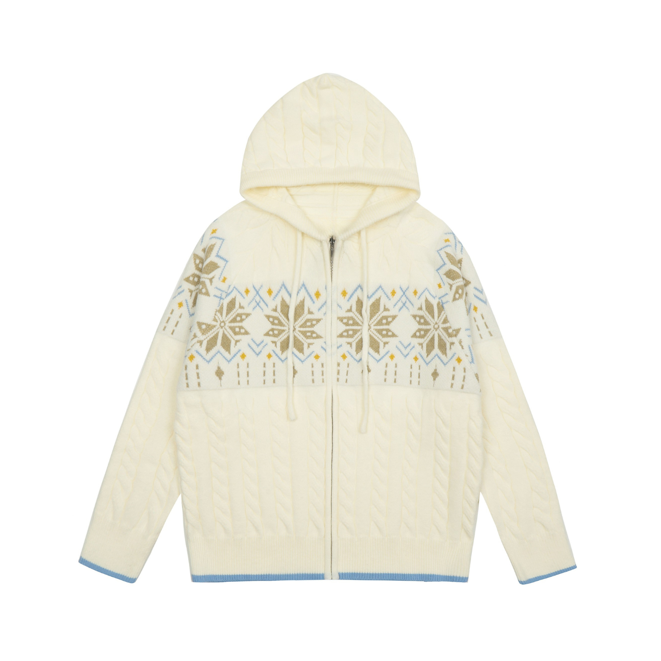 Snowflake Chic Knit Hoodie