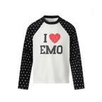 I Love Emo Starfield Raglan T-shirt