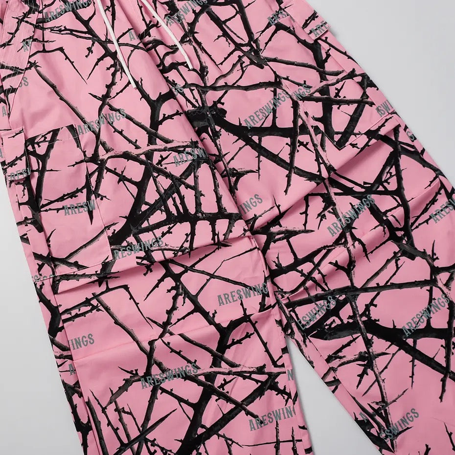 Areswings Pink Forest Pants | Unisex Latest Trousers | H0NEYBEAR