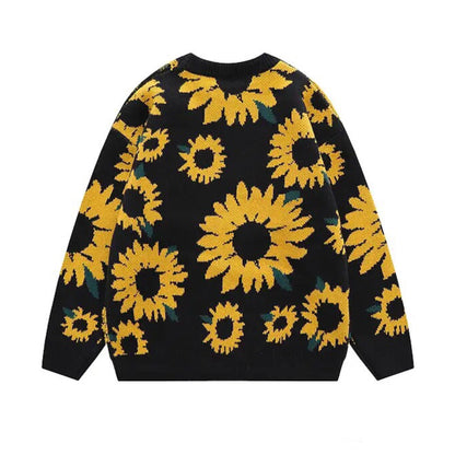 Sunflower Knitted Sweater | Unisex Knitted Sweaters | H0NEYBEAR