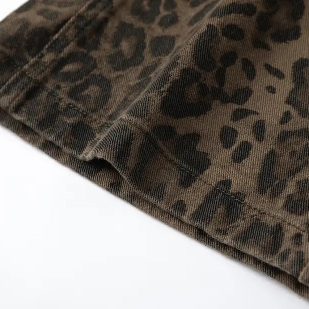 Leopard Print Jean Pants