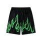 Green Flames Shirts and Shorts Set | Summer Outfit Set | H0NEYBEAR