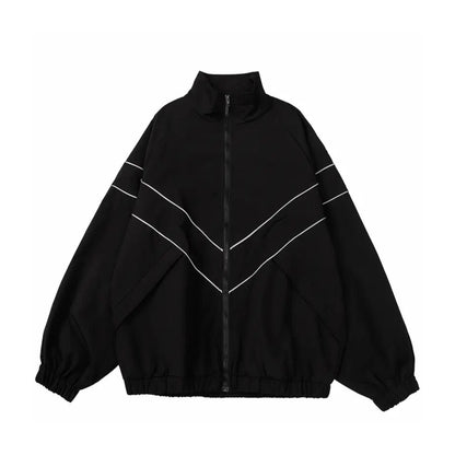 Basic Reflective Striped Jacket | Essential Jacket Coats