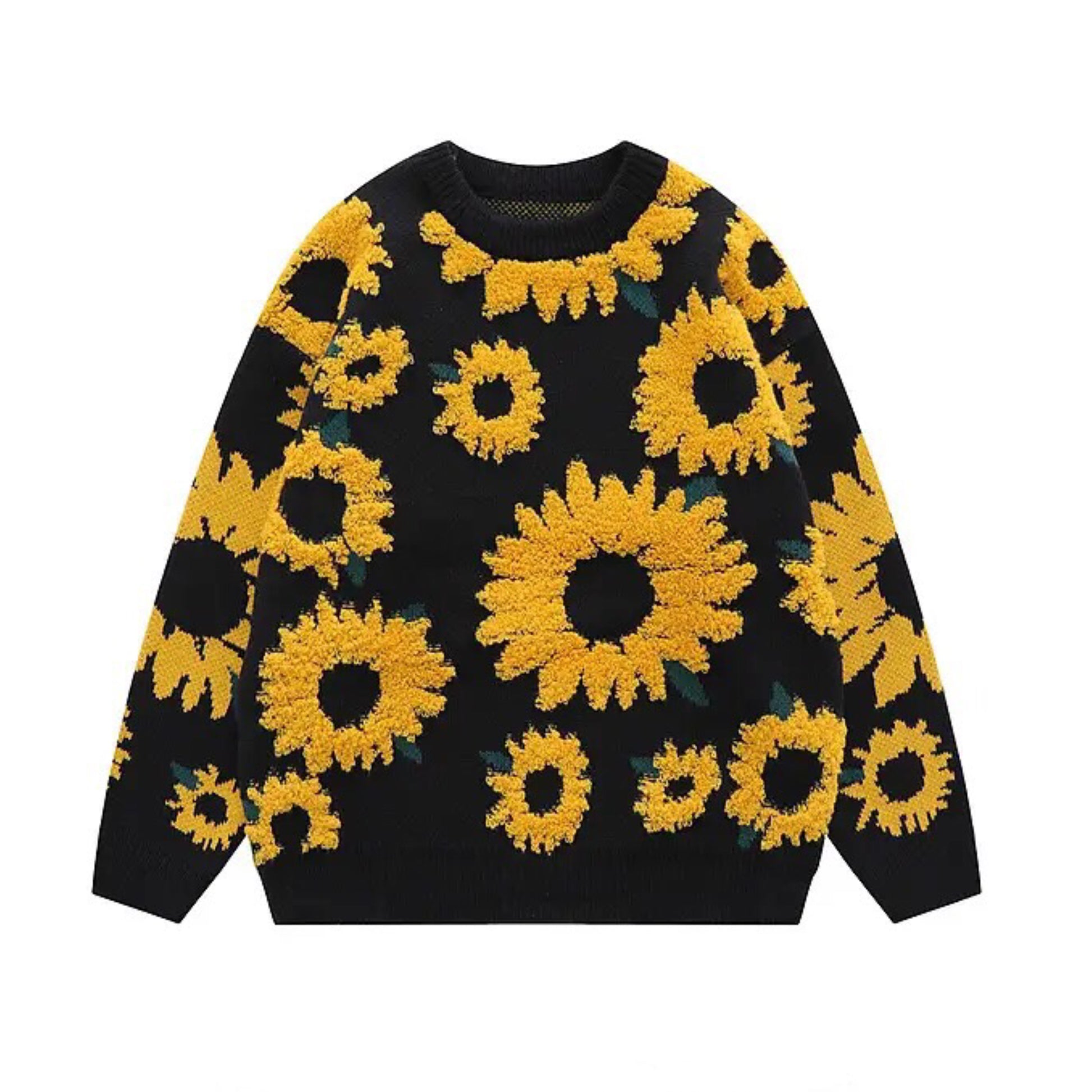 Sunflower Knitted Sweater | Unisex Knitted Sweaters | H0NEYBEAR