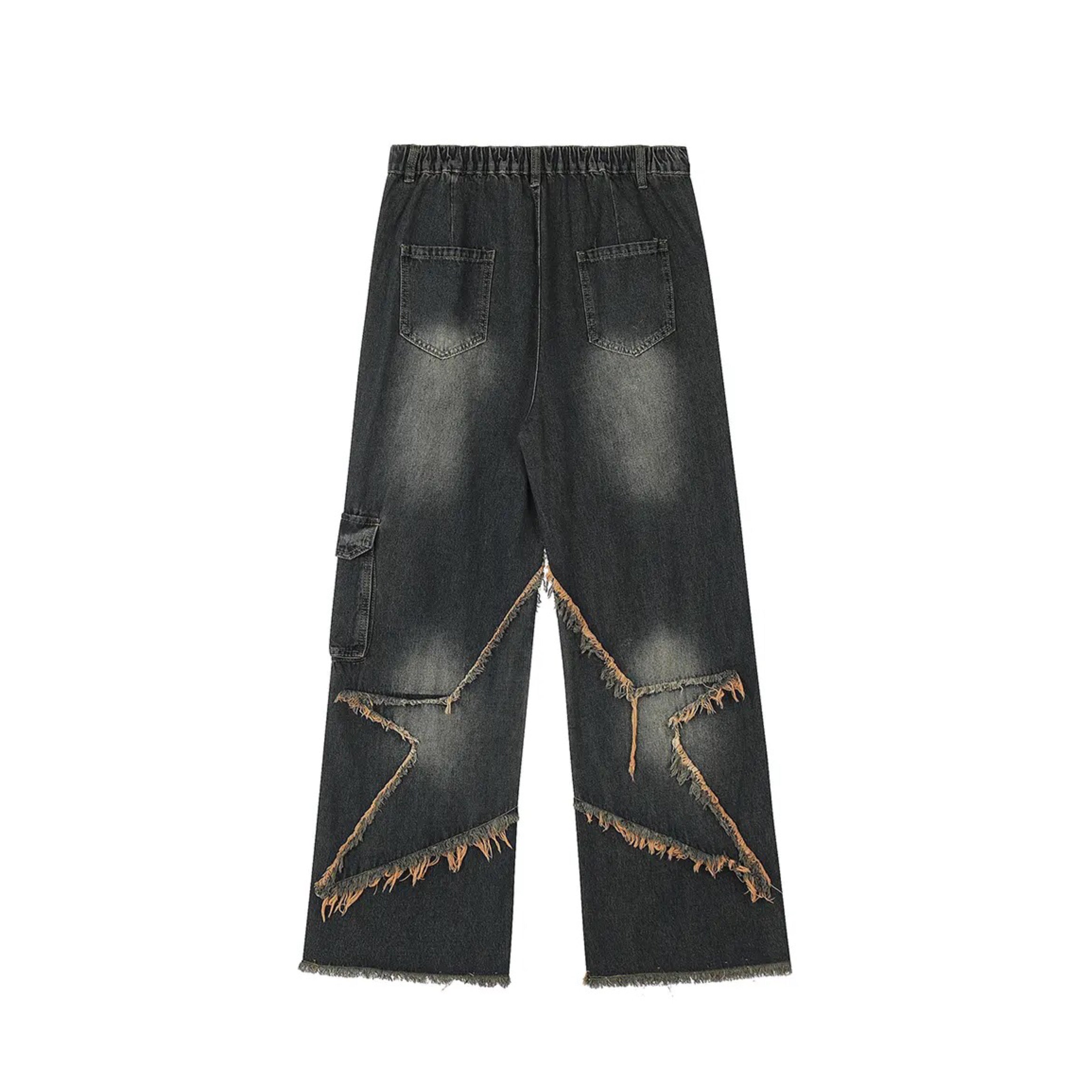Classic Star Splicing Jeans