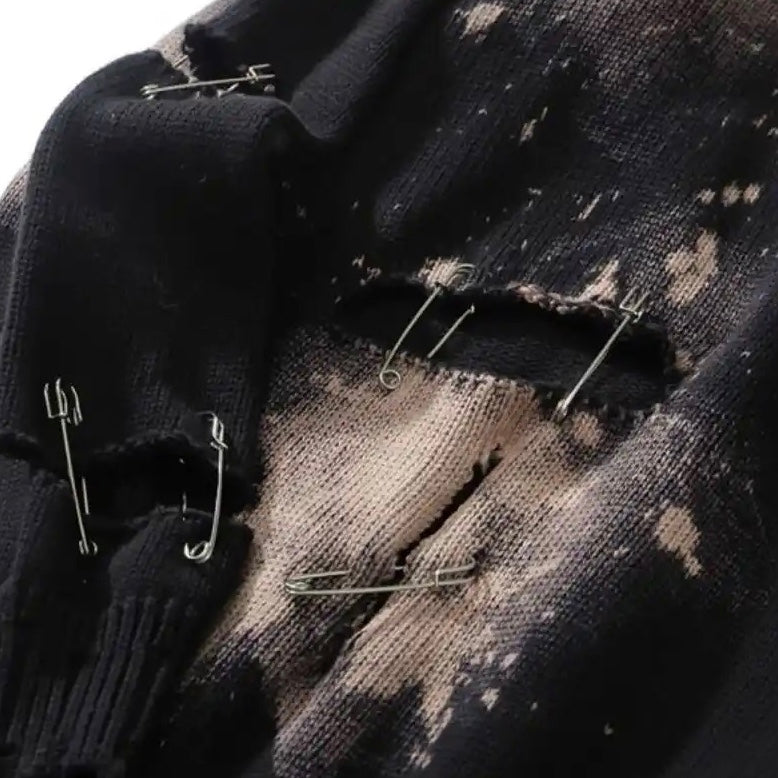 Pinned and Ripped Sweater