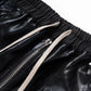 Obsidian Cargo Pants | Black Glossy Wide Trousers