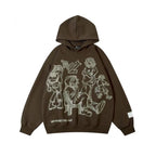 TYYZ Graphic Hoodie - h0neybear Streetwear Brown TYYZ hoodie from honeybear