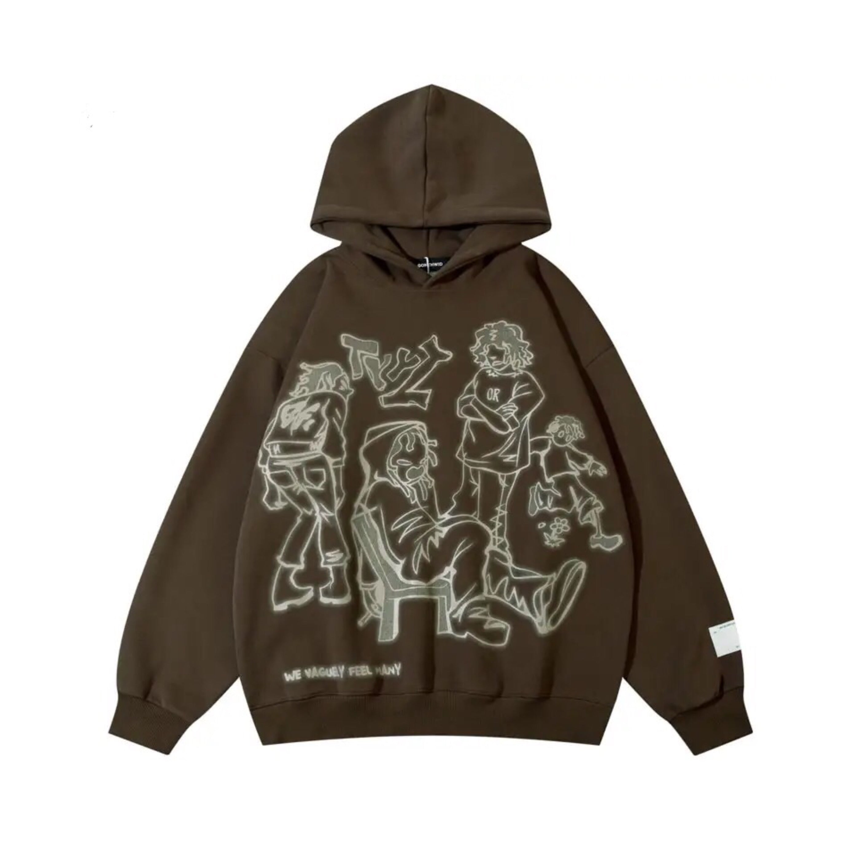 TYYZ Graphic Hoodie - h0neybear Streetwear Brown TYYZ hoodie from honeybear