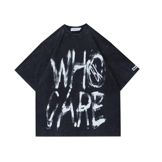 Who Care T-shirt | Oversized Unisex T-Shirts | h0neybear