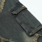 Star Patched Wide Leg Jeans