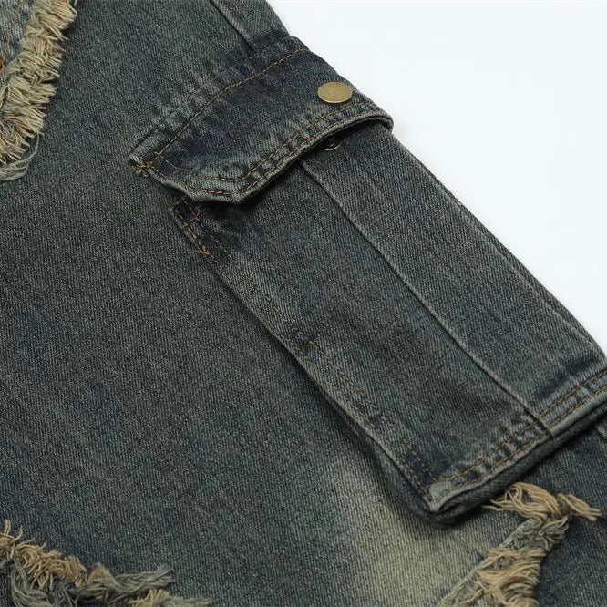 Star Patched Wide Leg Jeans