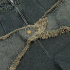 Star Patched Wide Leg Jeans