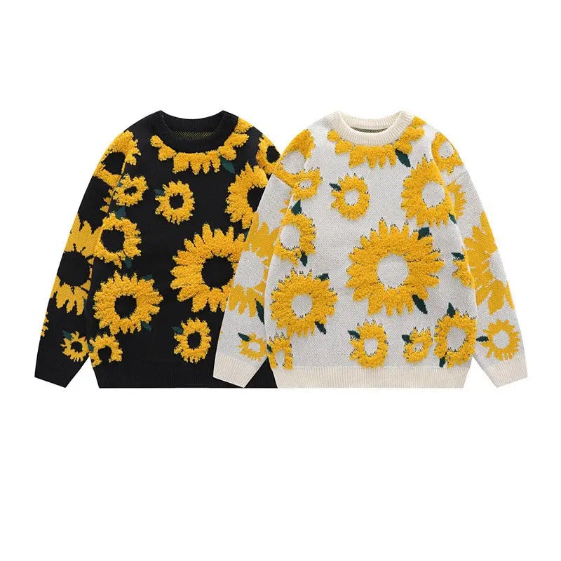 Sunflower Knitted Sweater | Unisex Knitted Sweaters | H0NEYBEAR – h0neybear