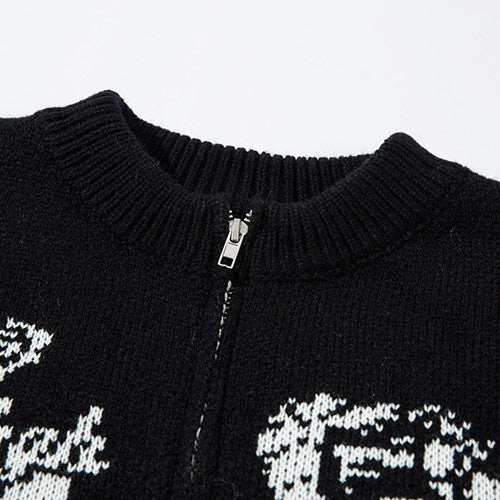 Ethereal Butterfly Zip-Up Sweater