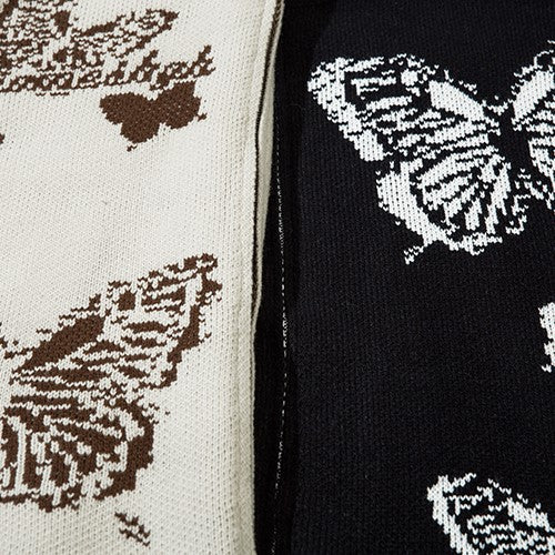 Ethereal Butterfly Zip-Up Sweater