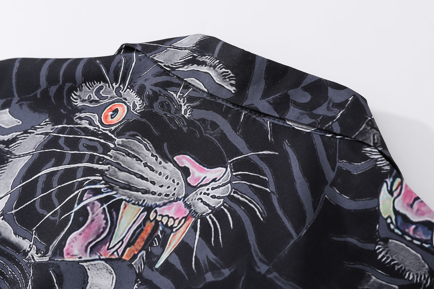Black Tiger Print Shirt