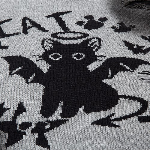 Troublemaker Kitty Graphic Sweater