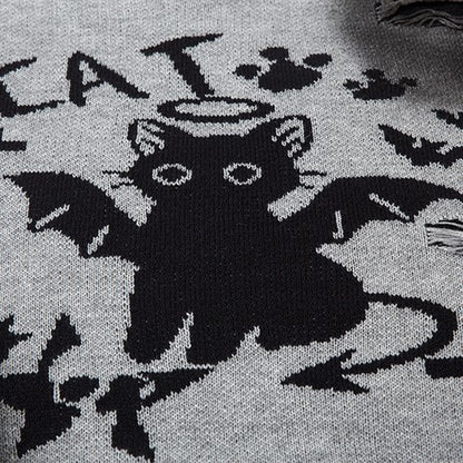 Troublemaker Kitty Graphic Sweater