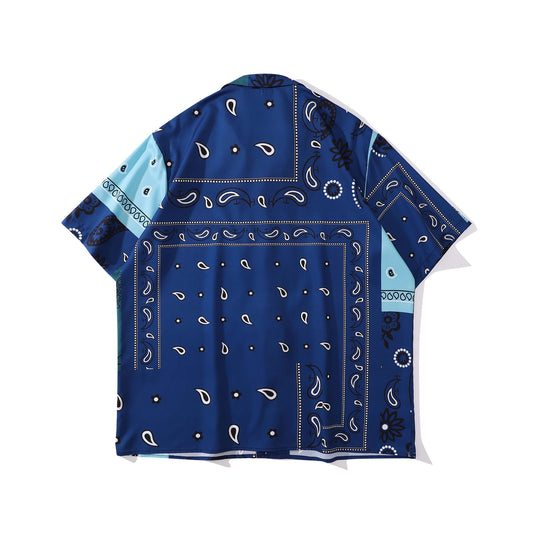 h0neybear - Blue Paisley Shirt | Trendy Hawaiian Shirts