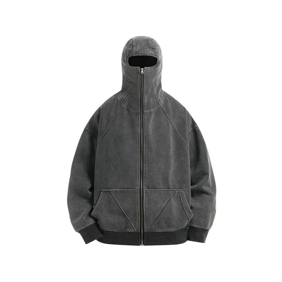 Stealth Guard Full-Zip Balaclava Hoodie