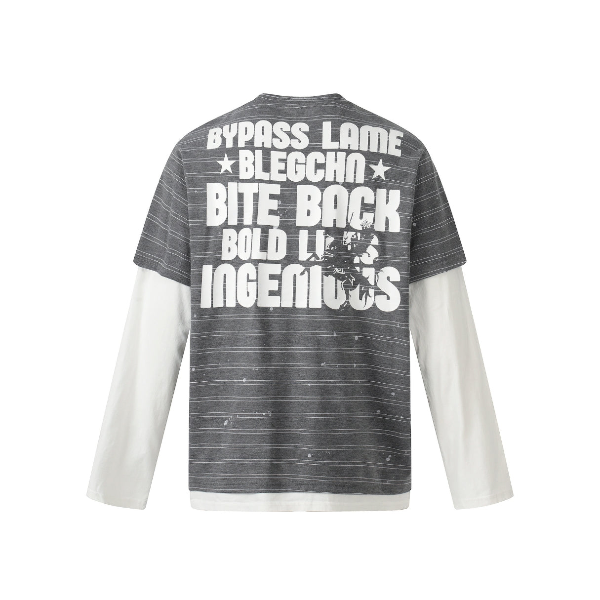 Bypass Layered Henley Long Sleeve T-shirt