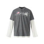 Bypass Layered Henley Long Sleeve T-shirt