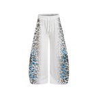 Grunge Leopard Wide-Leg Sweatpants