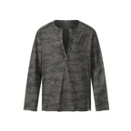 Shadow Camo Raw Neck Long Sleeve T-shirt