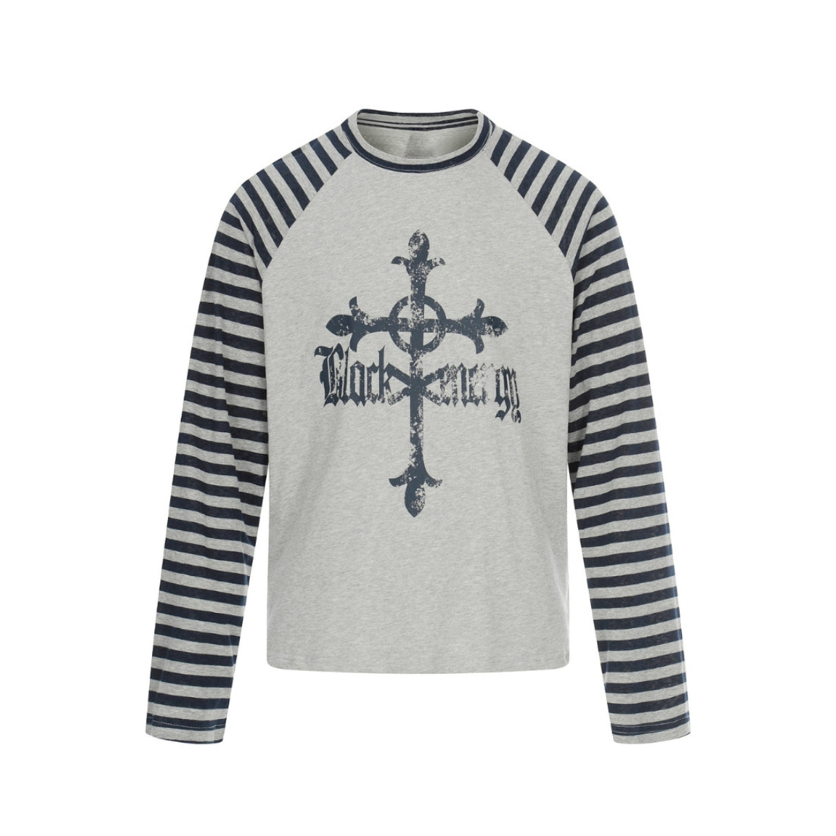 トップス  grunge raglan long sleeve t-shirt Gravecross Striped Raglan T-shirt - h0neybear