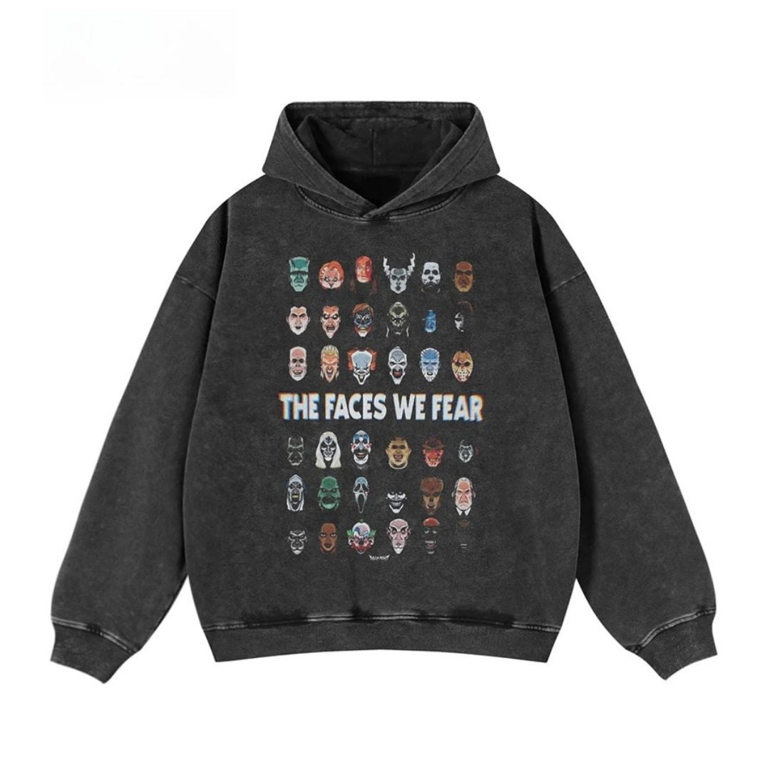 The Faces We Fear Hoodie - h0neybear