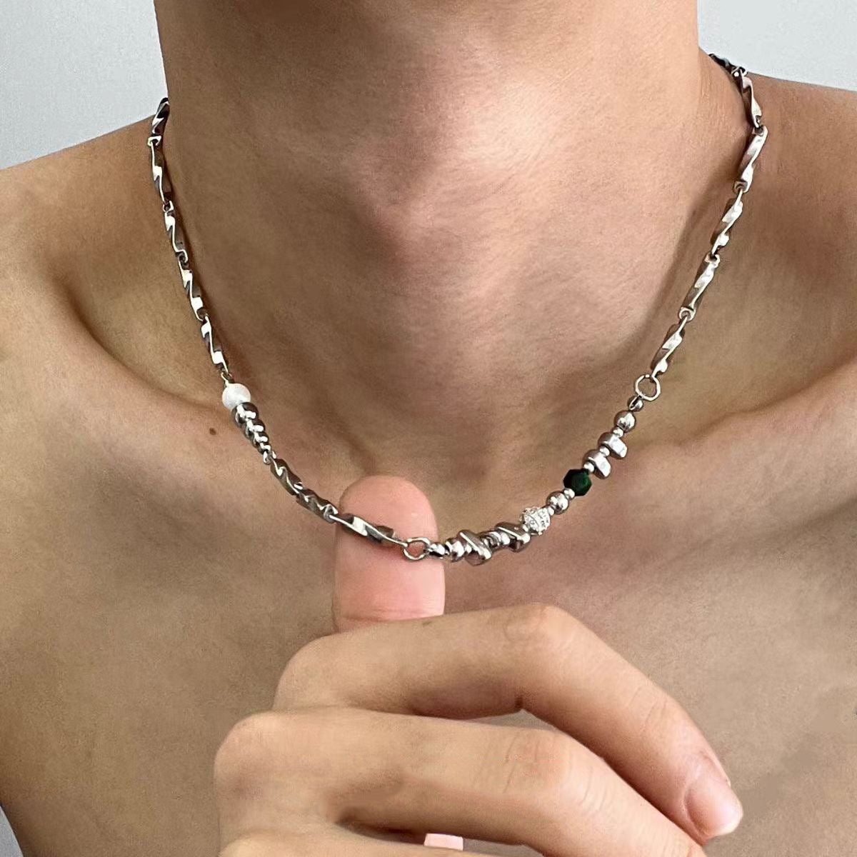 Vesper Beaded Chain Necklace