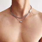 Orbit Double Layer Chain Necklace
