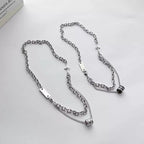 Orbit Double Layer Chain Necklace